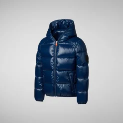 Enfant Save The Duck Doudone à Capuche Artie Blue Pour Garçon