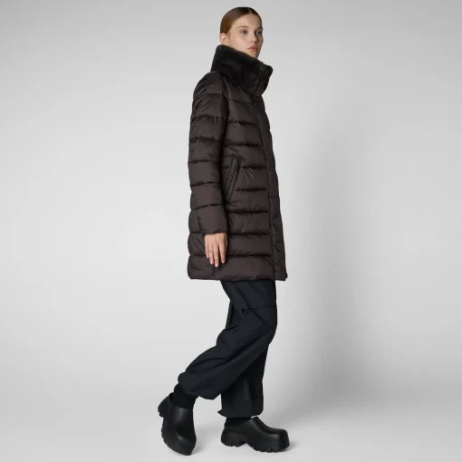 Femme Save The Duck Doudone Dalea In Brown Black Pour Homme