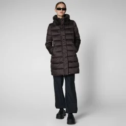 Femme Save The Duck Doudone Dalea In Brown Black Pour Homme