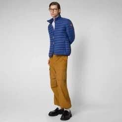 Homme Save The Duck Doudoune Alexander Animal-free Eclipse Bleu Pour Homme