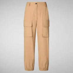 Femme Save The Duck Pantalon Gosy Biscuit Beige Pour Femme