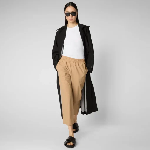 Femme Save The Duck Pantalon Milan Biscuit Beige Pour Femme