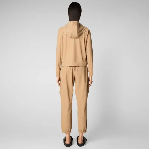 Femme Save The Duck Sweatshirt Pear Biscuit Beige Pour Femme