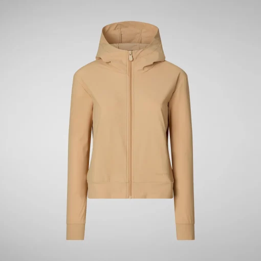 Femme Save The Duck Sweatshirt Pear Biscuit Beige Pour Femme