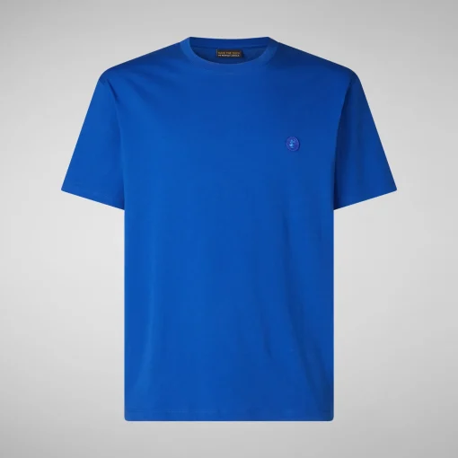 Homme Save The Duck T-shirt Adelmar Bleu Cybernétique Pour Homme