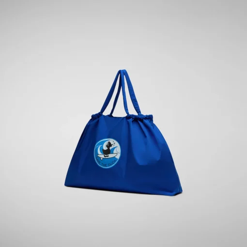 Femme/Homme Save The Duck Unisex Shopper Bag Lake Bleu Cybernétique