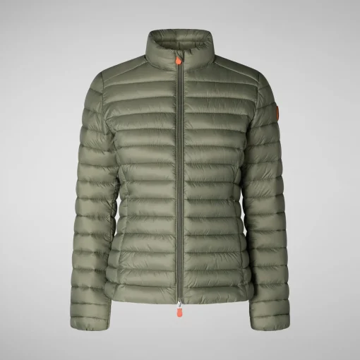 Femme Save The Duck Veste Carly Swamp Green Pour Femme