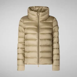 Femme Save The Duck Veste Elsie Wood Beige Pour Femme