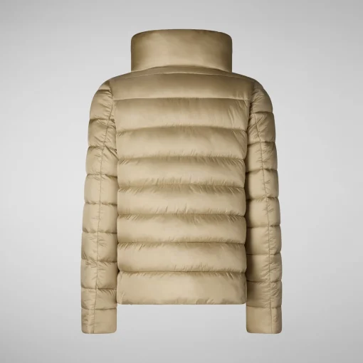 Femme Save The Duck Veste Elsie Wood Beige Pour Femme