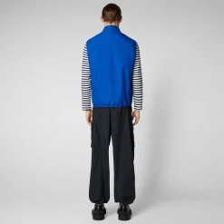 Homme Save The Duck Veste Sans Manches Mars Bleu Cybernétique Pour Homme
