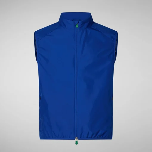 Homme Save The Duck Veste Sans Manches Mars Bleu Cybernétique Pour Homme