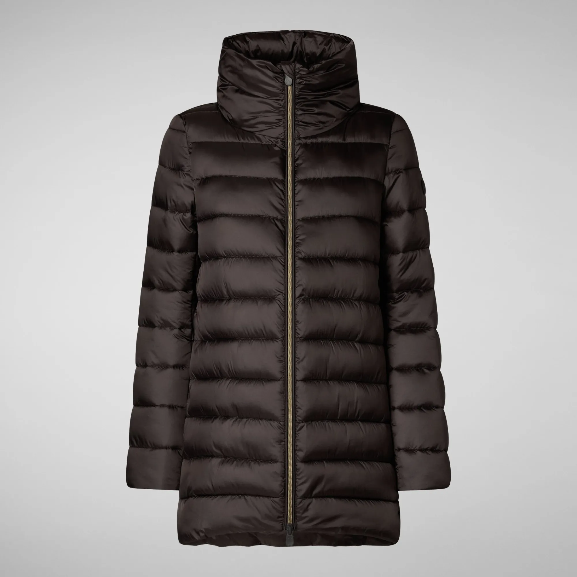 Femme Save The Duck Woman's Coat Lydia In Brown Black Pour Femme