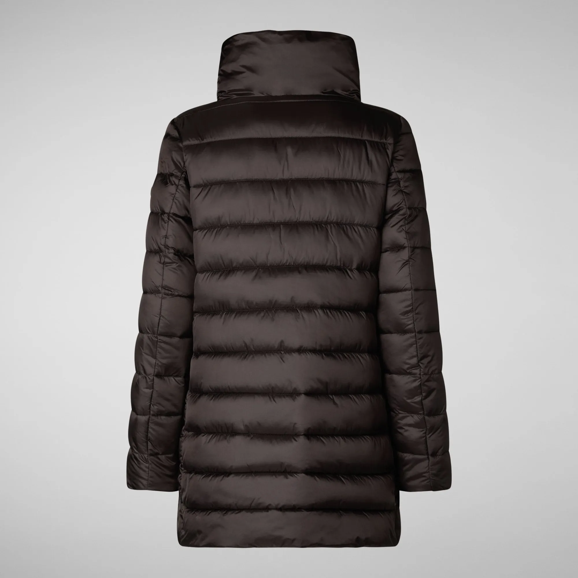 Femme Save The Duck Woman's Coat Lydia In Brown Black Pour Femme